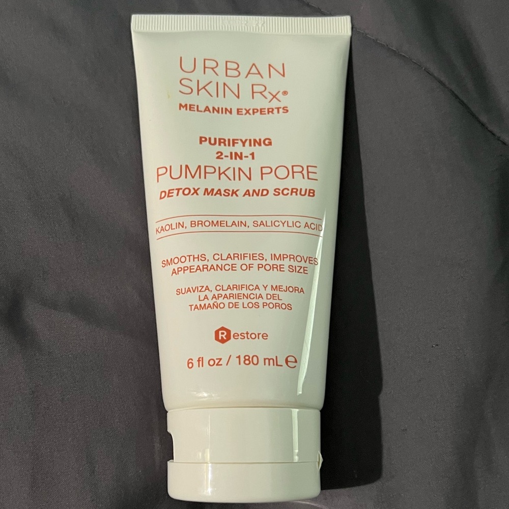 Urban Skin Rx Purifying  2 in 1 Pumpkin Pore Detox Mask and Scrub 6 fl. oz. NIB
